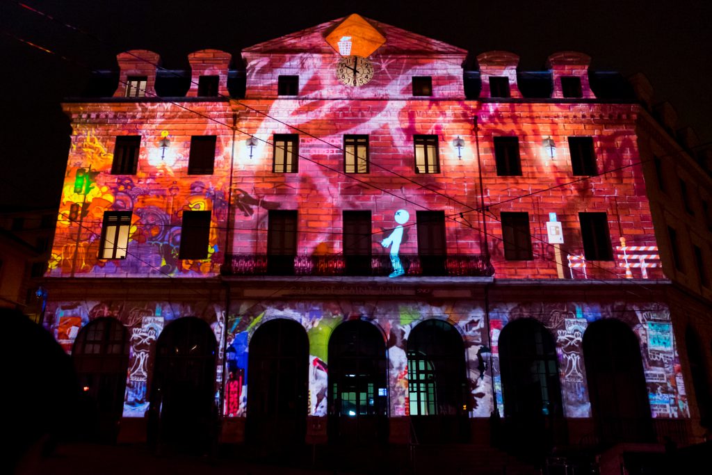 Fête de Lumière de Lyon en 2017 - Gare Saint-Paul