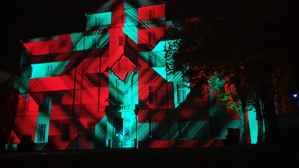 Mapping design graphique sur le Musée Fabre à Montpellier