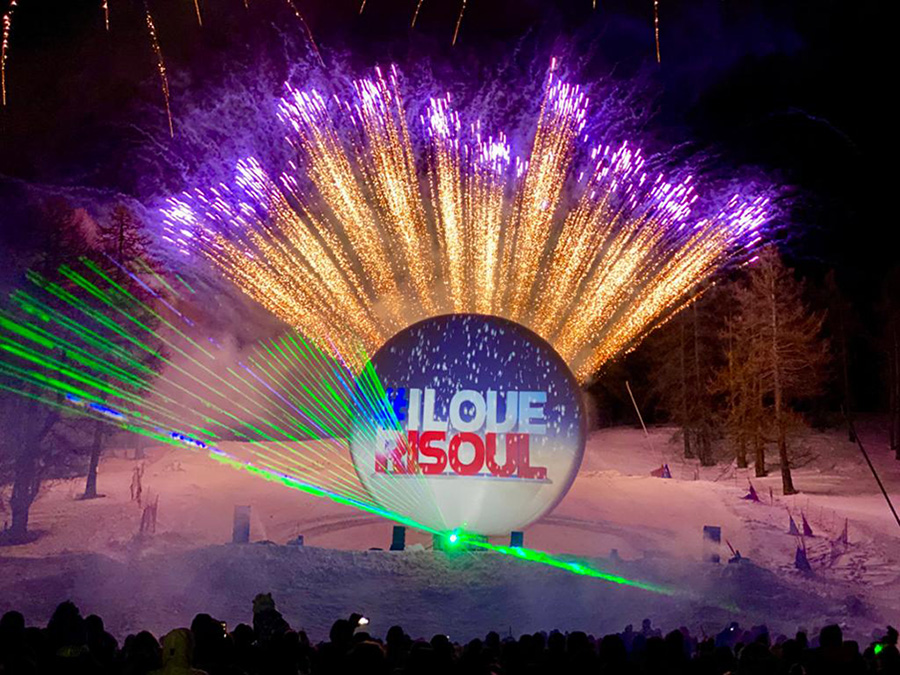 Projection sur sphère sur sphère sur les pistes de Risoul